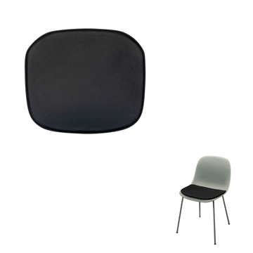 Non-reversible Luxury Seat cushion in Basic Select Leather for the Muuto Fiber Side Chair